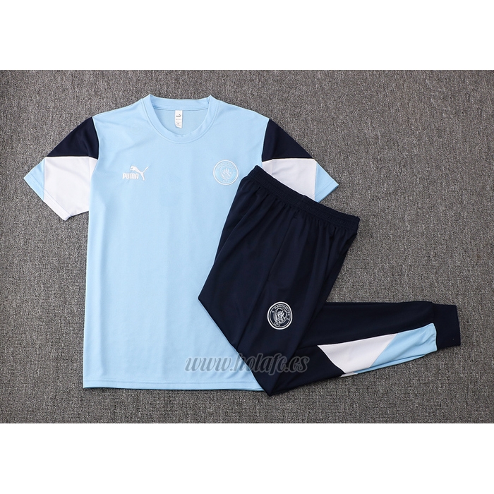 Chandal del Manchester City Manga Corta 2021-2022 Azul